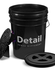 Ведро Detail черное с крышкой и фильтром